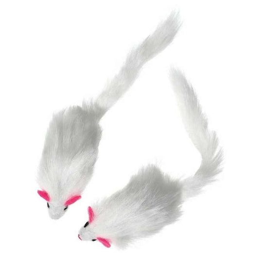 Karlie Flamingo Plush Mice with Rattle - 2 Pieces