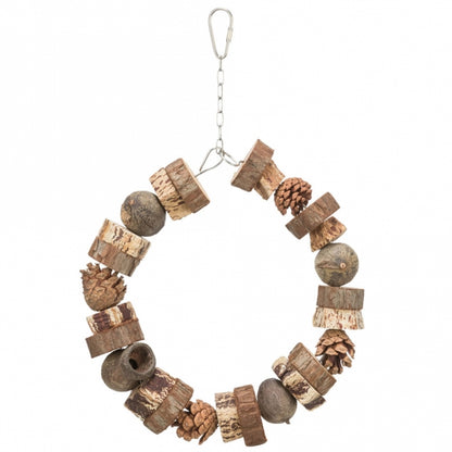 Trixie ring swing made of wood and pine cones - 18 cm
