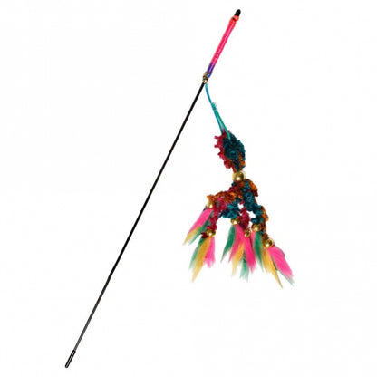 Karlie Flamingo cat fishing rod with velvet rod