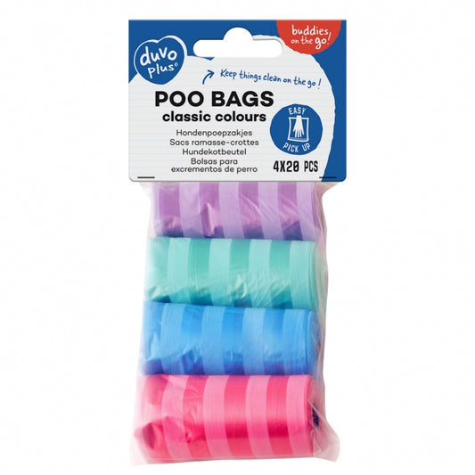 Duvoplus dog waste bags classic colour 4 x 20 pieces