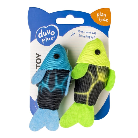 Duvoplus Cat Toy Flash Fish - blue/green 