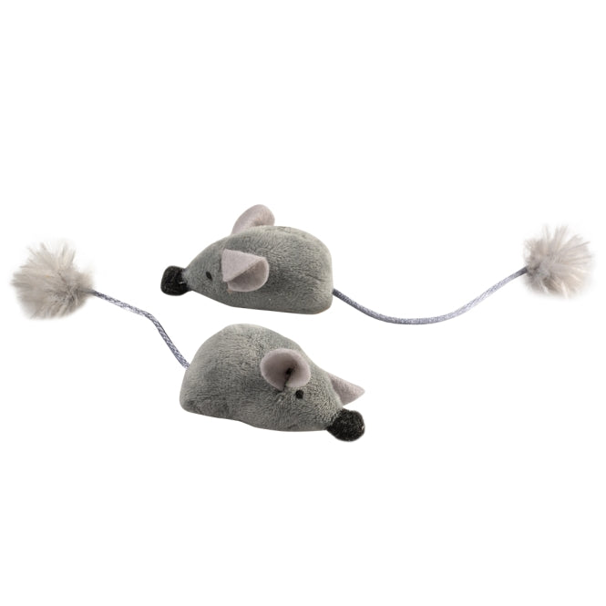 Duvoplus Cat Toy Cushy Mice grey - 2 pieces 