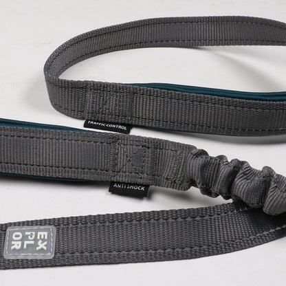 Duvoplus EXPLOR Ultimate Fit 2in1 leash Classic - petrol blue - 180cm - 16mm