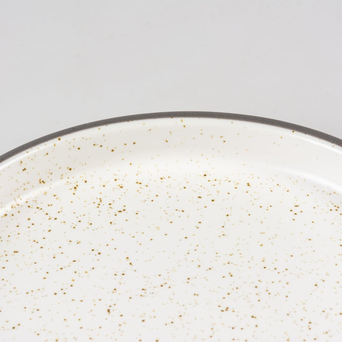 Duvoplus flacher Keramiknapf Stone Speckle - weiß