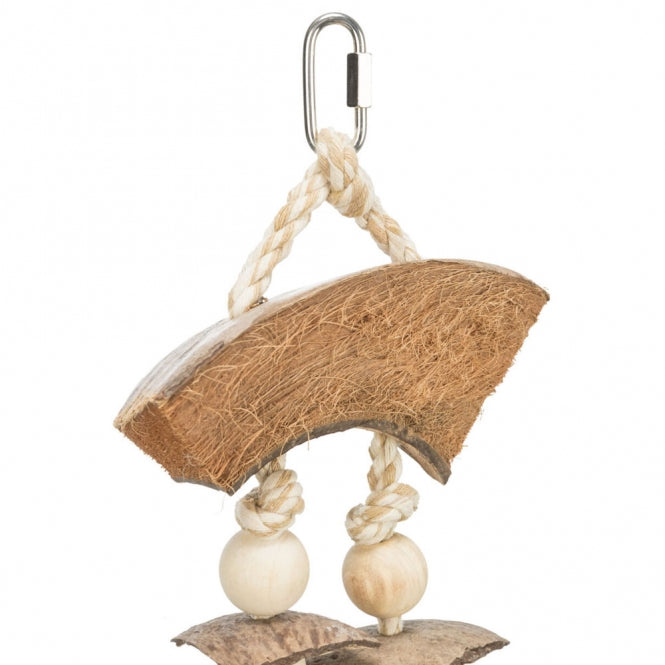 Trixie natural toy with coconut + lava rock