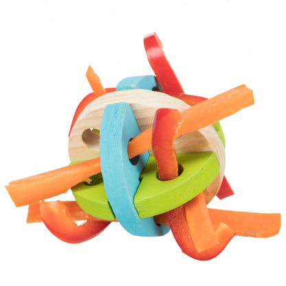 Trixie Spiel- und Snackball aus Holz - 7,5 cm