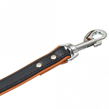 Karlie Rodeo leash riveted, 16mm 100cm - black/cognac