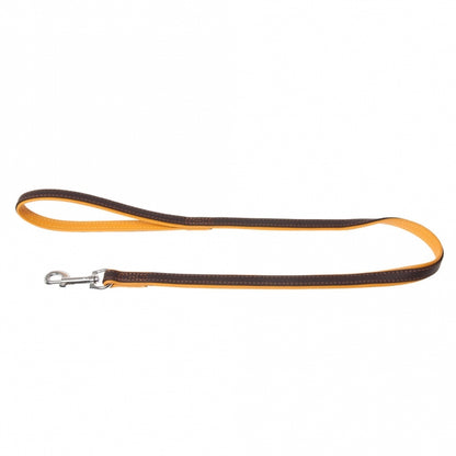 Karlie Vintage Trend Leash - Dark Brown/Yellow