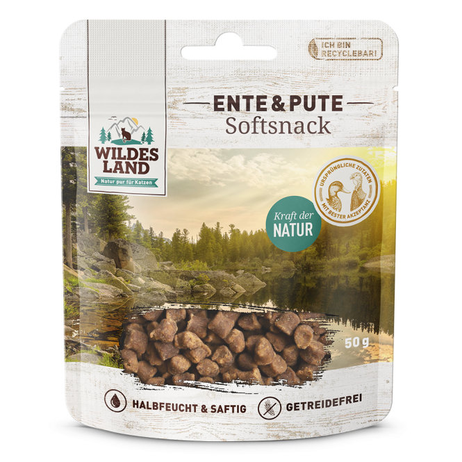 Wildes Land Cat Softsnack Duck & Turkey 50g